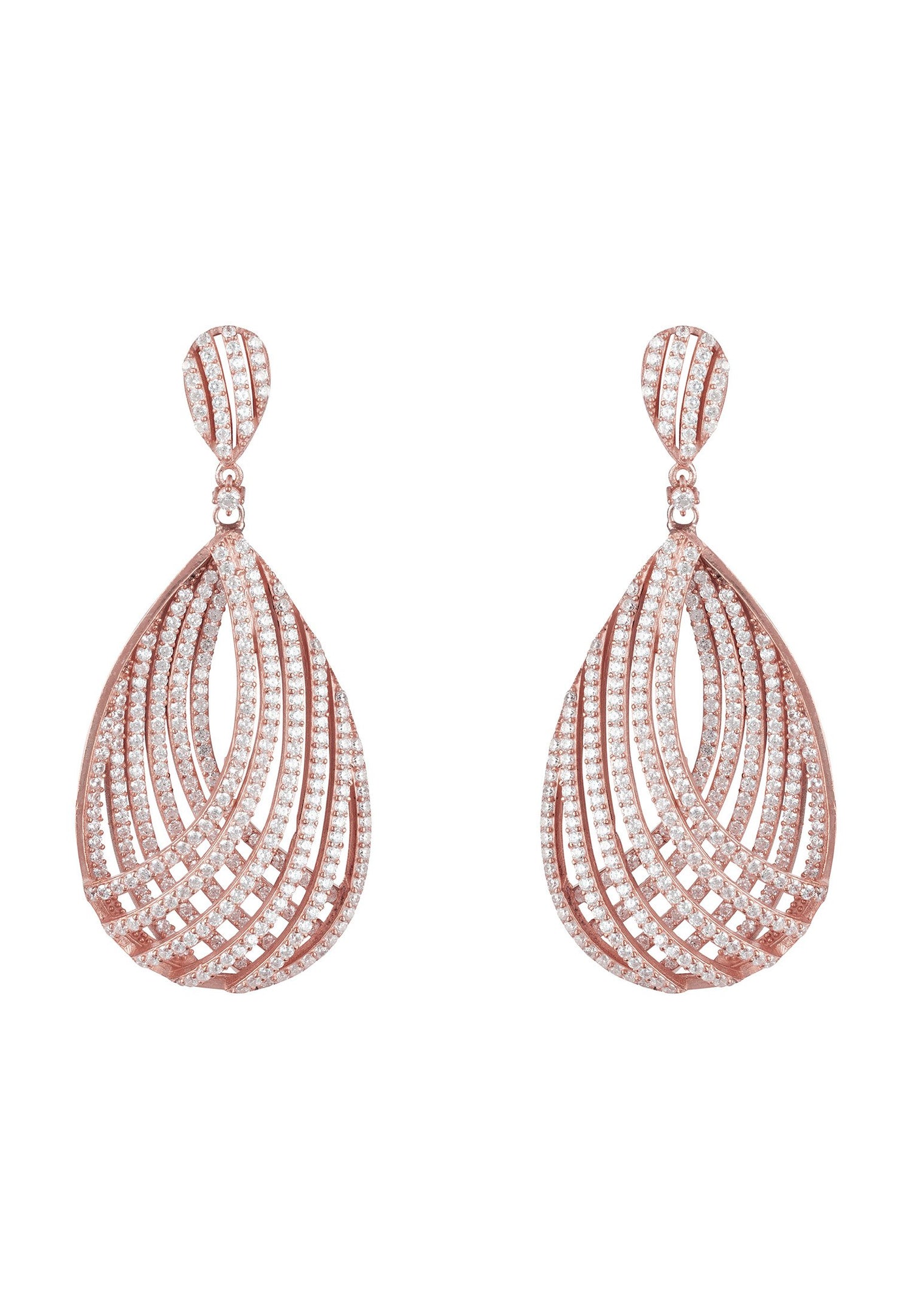 Vortex Teardrop Earring Rosegold