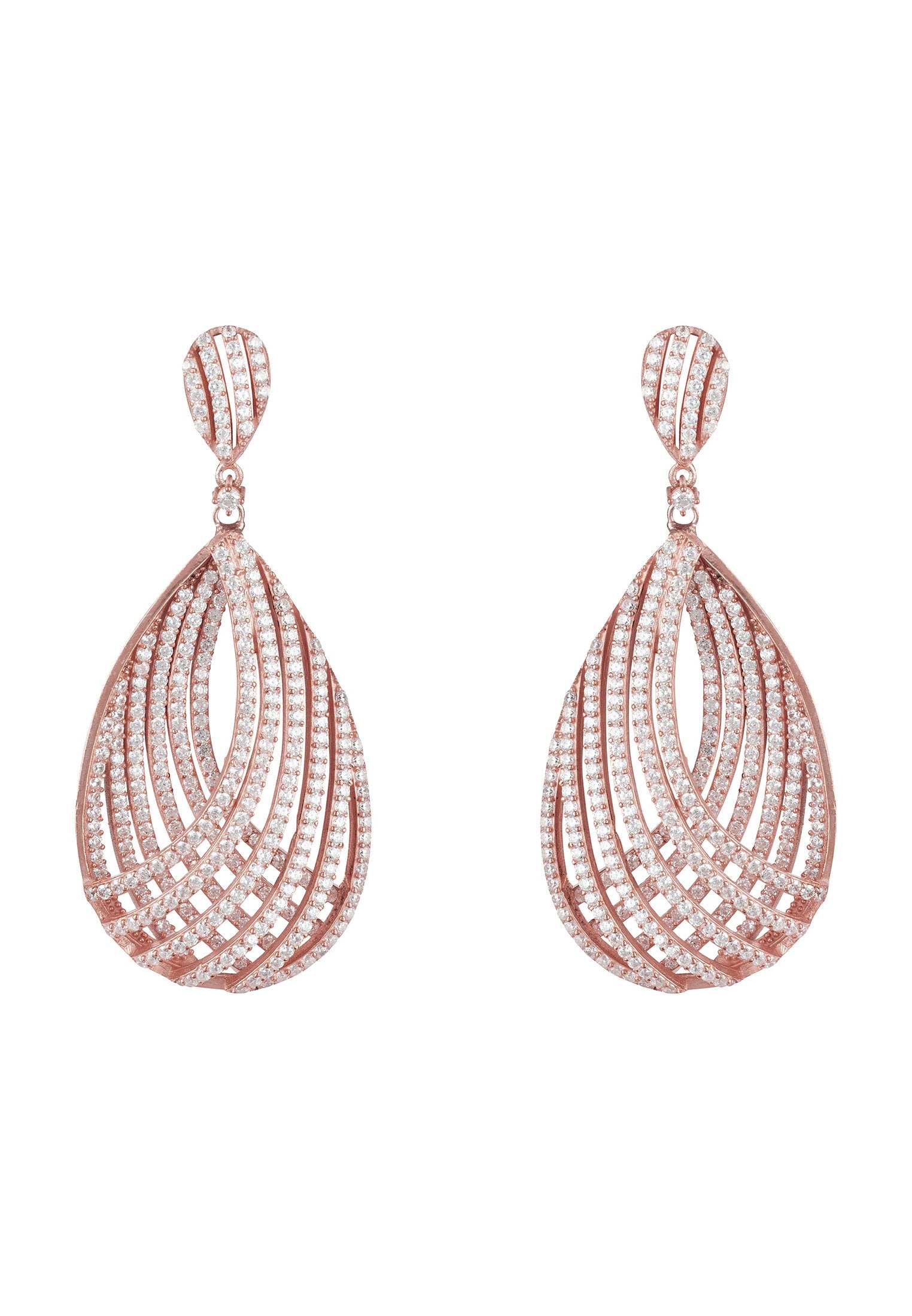 Vortex Teardrop Earring Rosegold