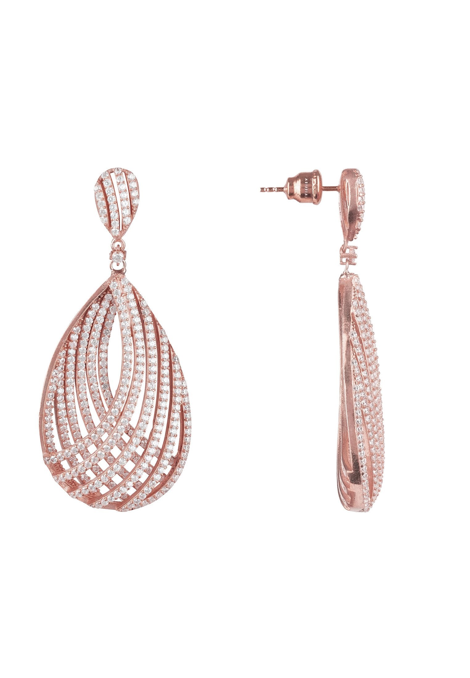 Vortex Teardrop Earring Rosegold