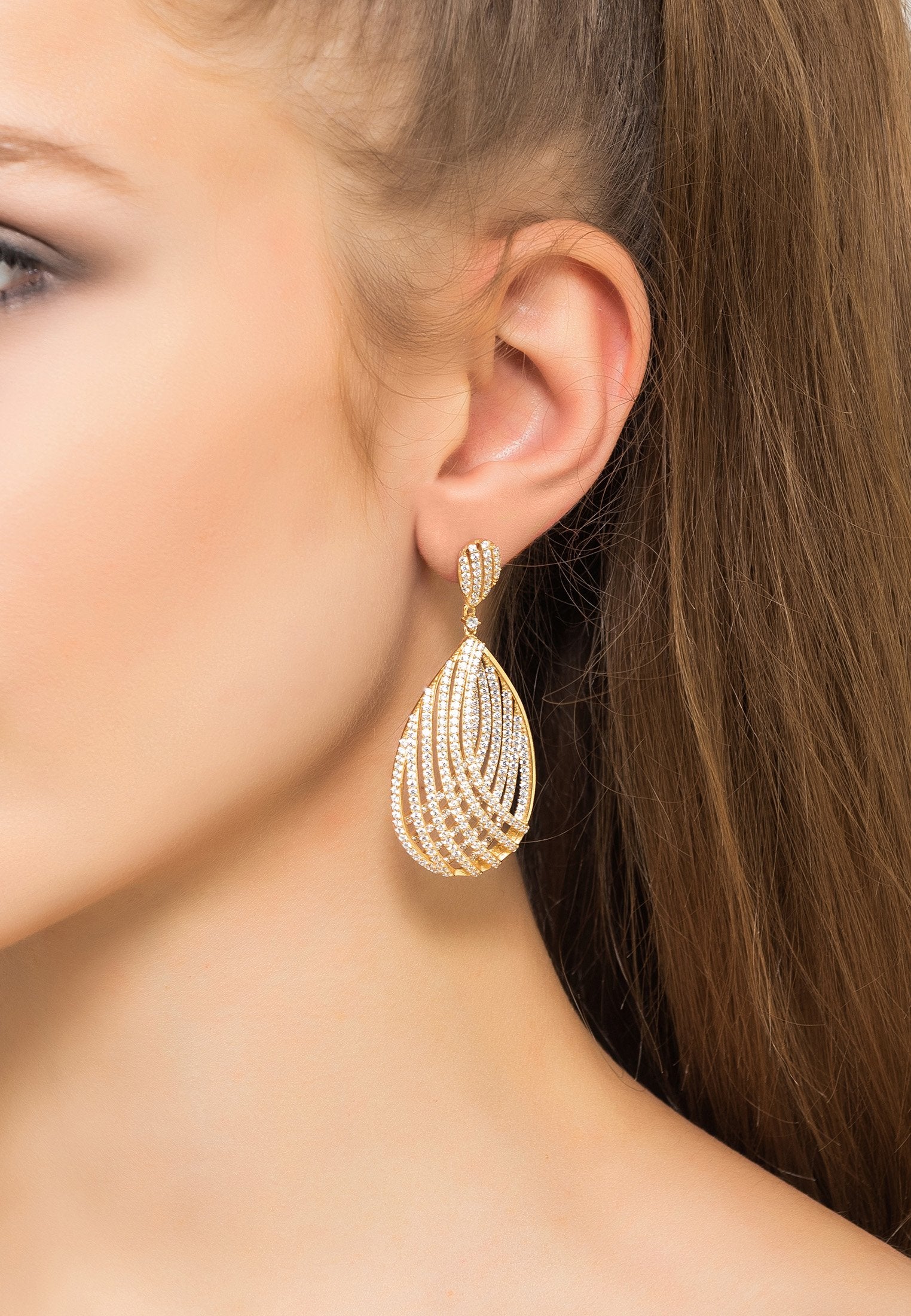 Vortex Teardrop Earring Rosegold