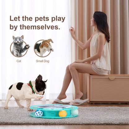 New Interactive Cat Ball Electric Toy 360 Degree Rotation Non-Slip Cat Turntable Toy