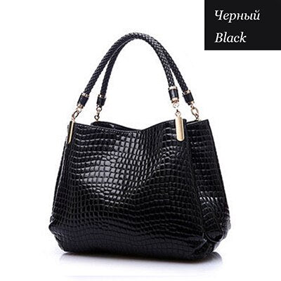 Women Leather Handbags  Luxury Ladies Hand Bags Purse Fashion Shoulder Bags Bolsa Sac Crocodile