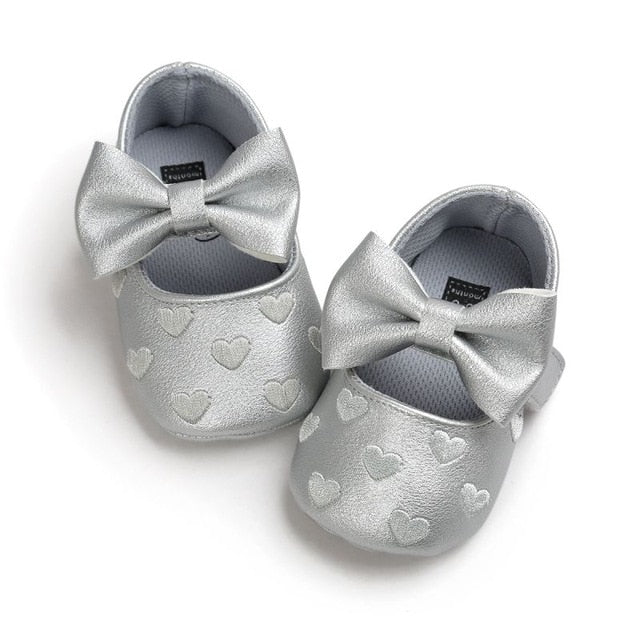 Baby PU Leather Baby Boy Girl Baby Moccasins Moccs Shoes Bow Fringe Soft Soled Non-slip Footwear Crib Shoes