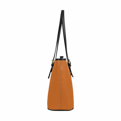 Large Leather Tote Shoulder Bag - Cinnamon Brown