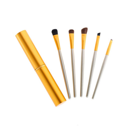 5pcs Travel Portable Mini Eye Makeup Brushes Set Smudge Eyeshadow Eyeliner Eyebrow Brush Lip Make Up Brush