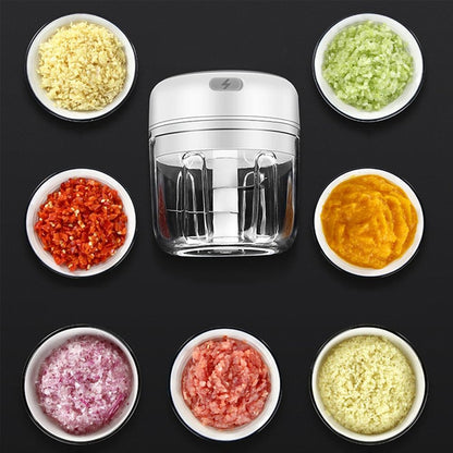 100/250ml Mini USB Wireless Electric Garlic Masher Press Mincer Vegetable Chili Meat Grinder Food Chopper Kitchen Tools