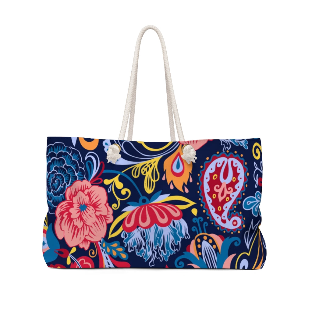 Weekender Tote Bag, Floral Print