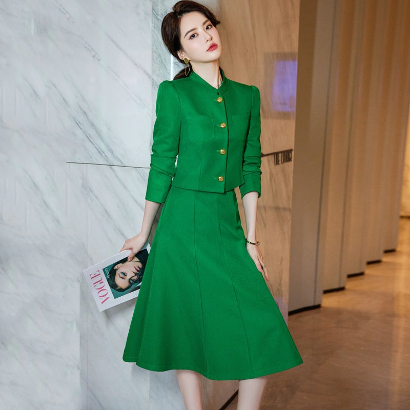 Suit Suit Temperament Goddess Style Chic Suit Skirt Two-piece Suit