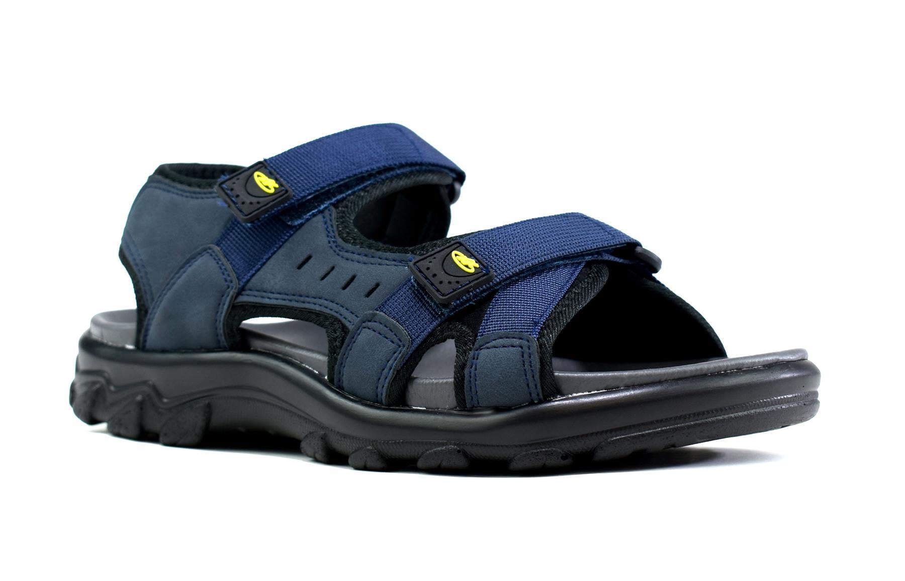 Zomersandalen heren met bandjes, marineblauw 