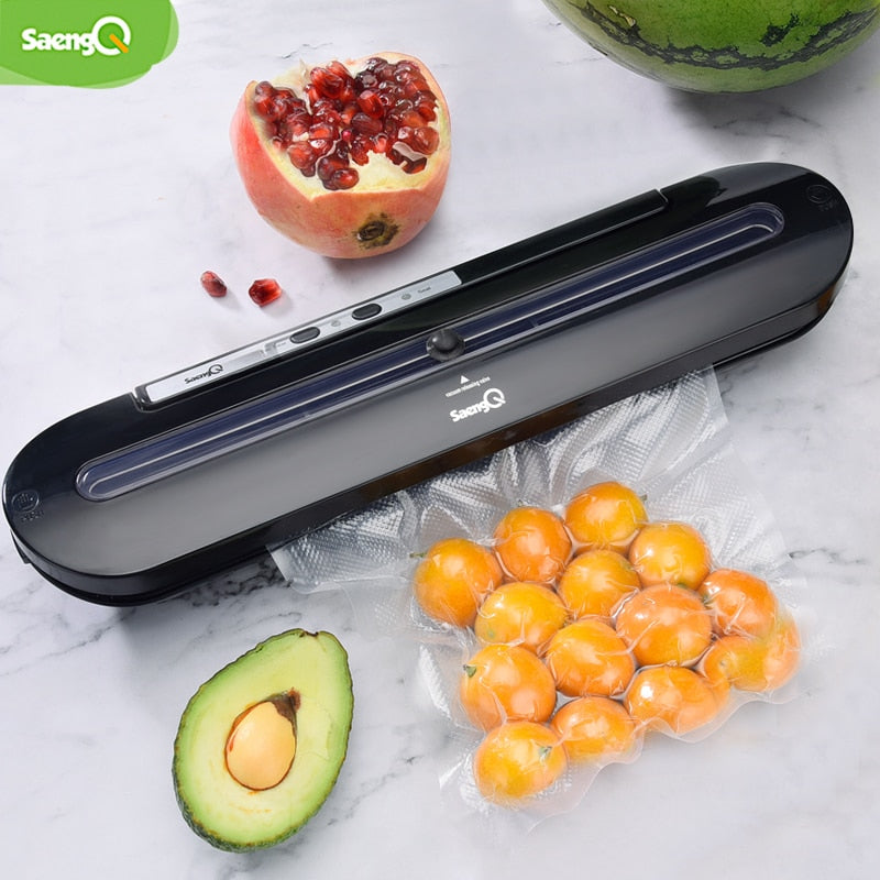 saengQ Best Vacuum Food Sealer 220V/110V Automatic Commercial Household Food Vacuum Sealer Packaging Machine Include 5Pcs Bags