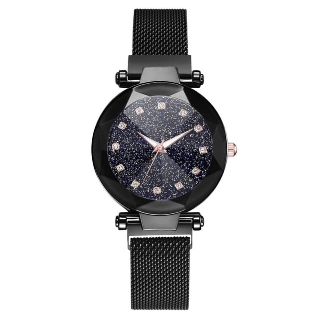 Ladies Magnetic Starry Sky Clock Luxury Women Watches Fashion Diamond Female Quartz Wristwatches Relogio Feminino Zegarek Damski