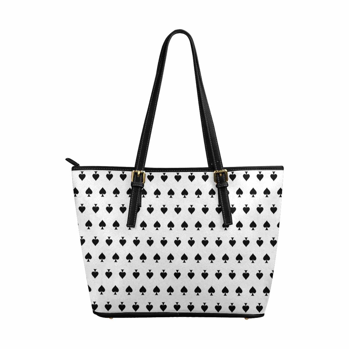 Large Leather Tote Shoulder Bag -  White Multicolor Handbag