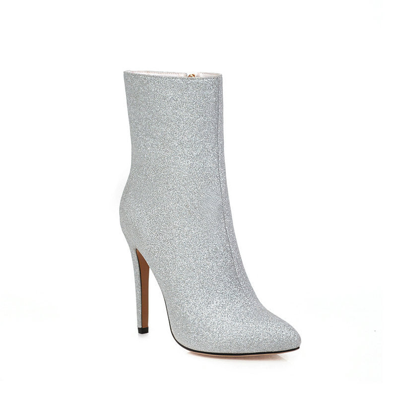 Sequined side zip stilettos