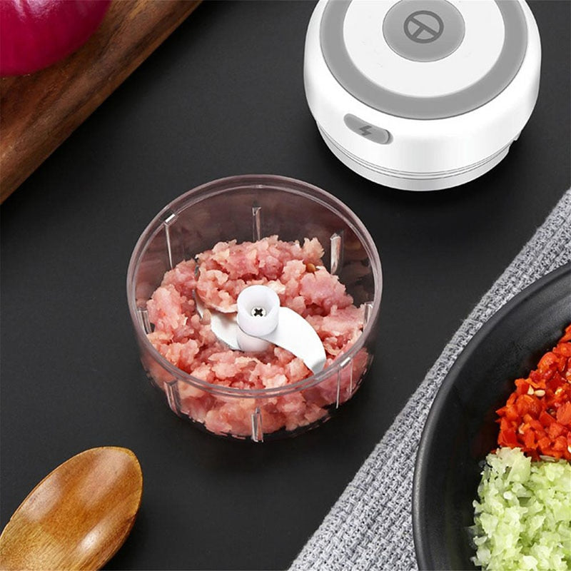 100/250ml Mini USB Wireless Electric Garlic Masher Press Mincer Vegetable Chili Meat Grinder Food Chopper Kitchen Tools