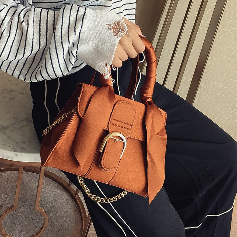 Top-handle bags women handbag chain bags new fashion European style velvet wild bow portable crossbody bags for women