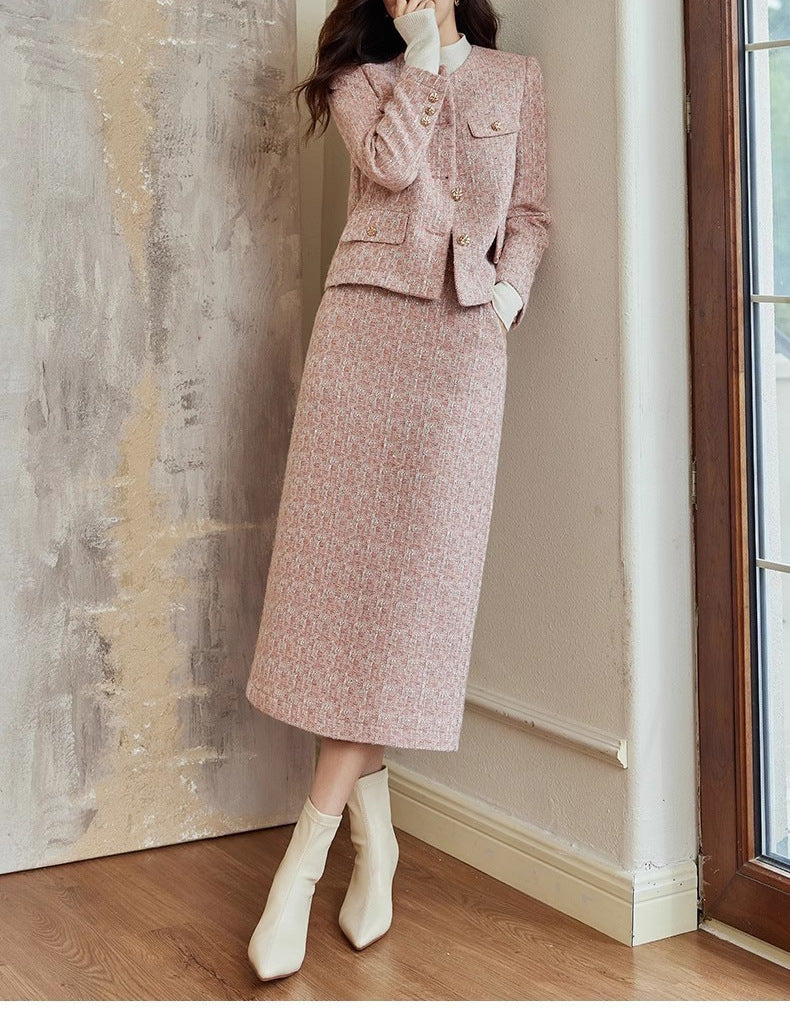 Coat Skirt Two-piece Set Classic Style