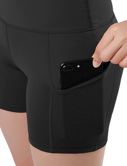 Jolie atletische shorts met hoge taille en heupzakken