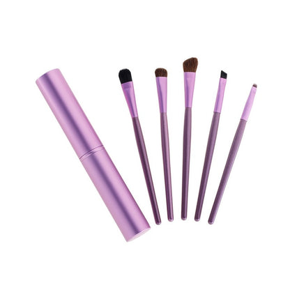 5pcs Travel Portable Mini Eye Makeup Brushes Set Smudge Eyeshadow Eyeliner Eyebrow Brush Lip Make Up Brush