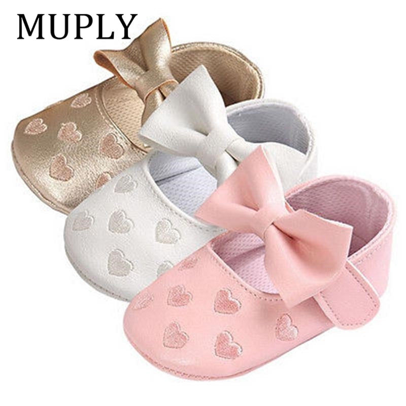 Baby PU Leather Baby Boy Girl Baby Moccasins Moccs Shoes Bow Fringe Soft Soled Non-slip Footwear Crib Shoes