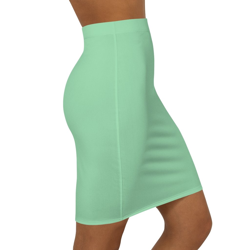 Womens Mint Green Pencil Skirt