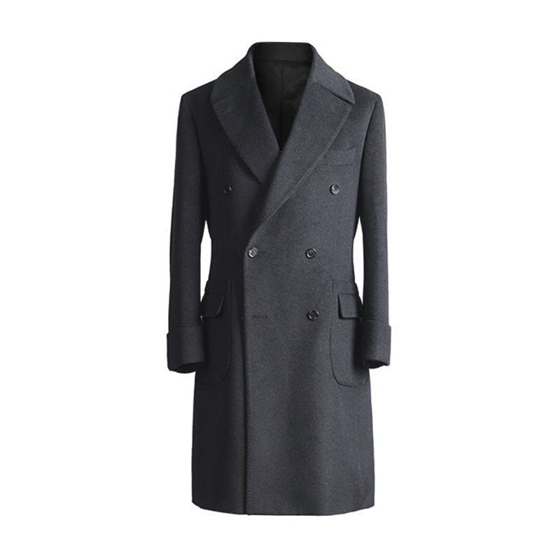 Padded Wool Polo Coat In Winter