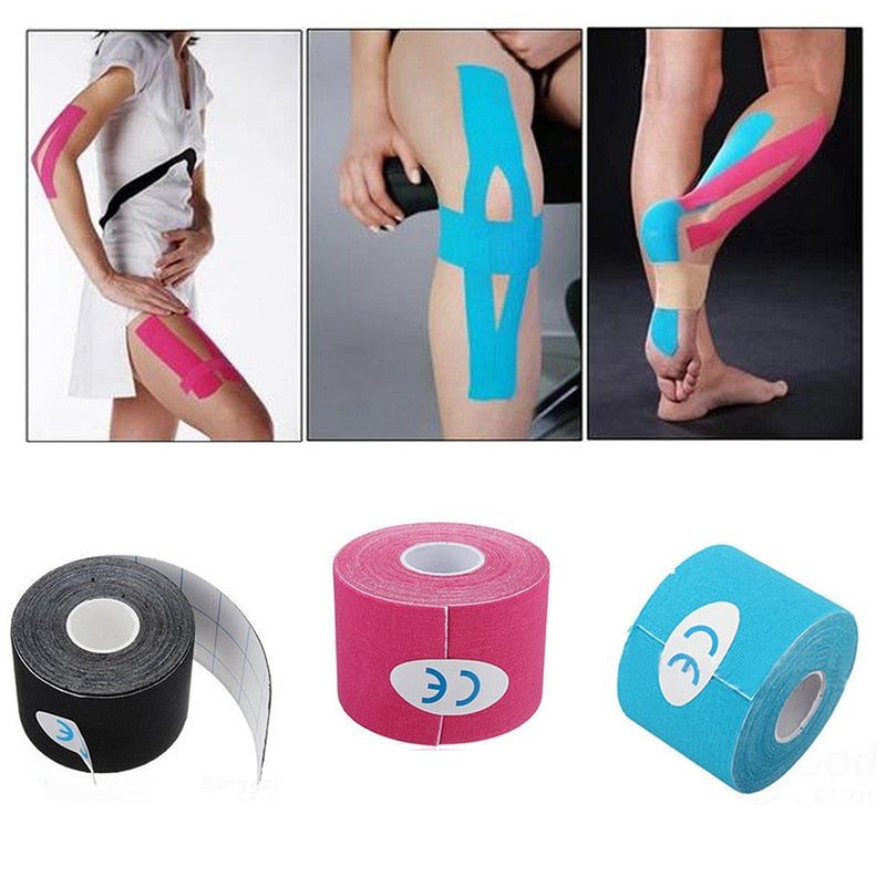 2Size Kinesiology Tape Athletic Tape Sport Recovery Tape Strapping Gym Fitness Tennis Running Knee Muscle Protector Scissor