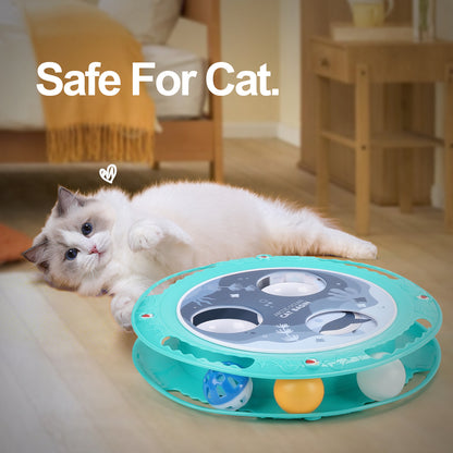 New Interactive Cat Ball Electric Toy 360 Degree Rotation Non-Slip Cat Turntable Toy