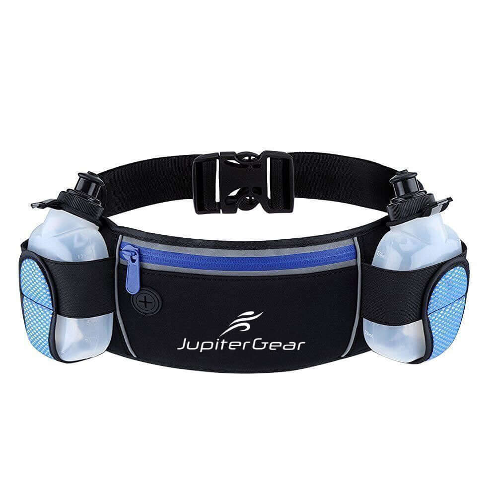 Running Hydration Belt Waist Bag with Water-Resistant Pockets and 2