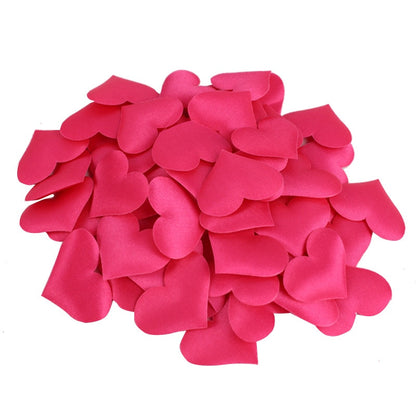 50Pcs 32mm Romantic Sponge Satin Fabric Heart Petals Wedding Confetti Table Bed Heart Petals Wedding Valentine Decoration