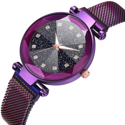 Ladies Magnetic Starry Sky Clock Luxury Women Watches Fashion Diamond Female Quartz Wristwatches Relogio Feminino Zegarek Damski