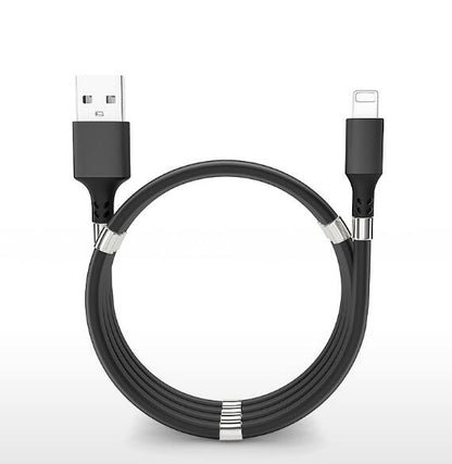 Magic Rope Magnetic Data Cable for Android IOS Type C Micro USB Magnetic Charging Cable Self Winding Data Cable Fast Charging