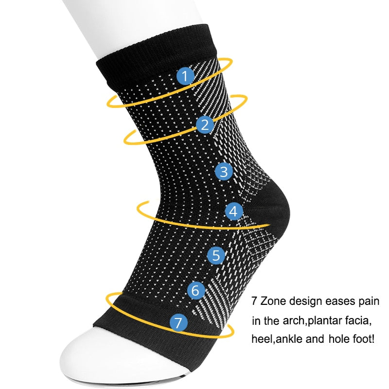 1 Pair Foot angel  anti fatigue outerdoor men socks compression Breatheable foot sleeve Support Socks Men Brace Sock