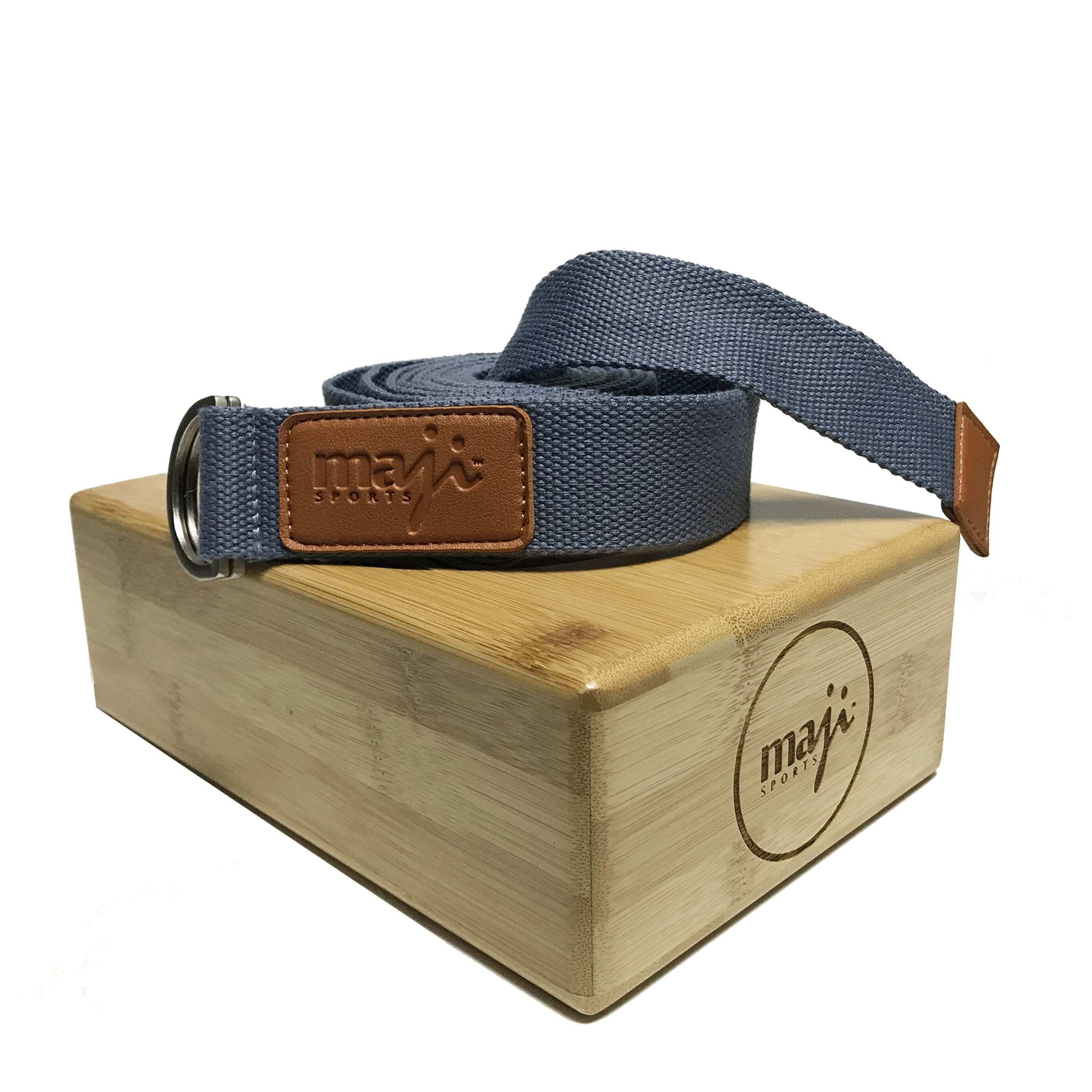 Bamboo Yoga Block &amp; Strap Combo