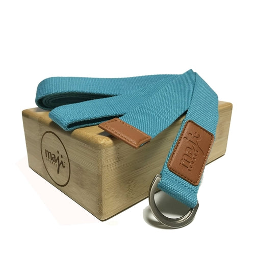 Bamboo Yoga Block &amp; Strap Combo