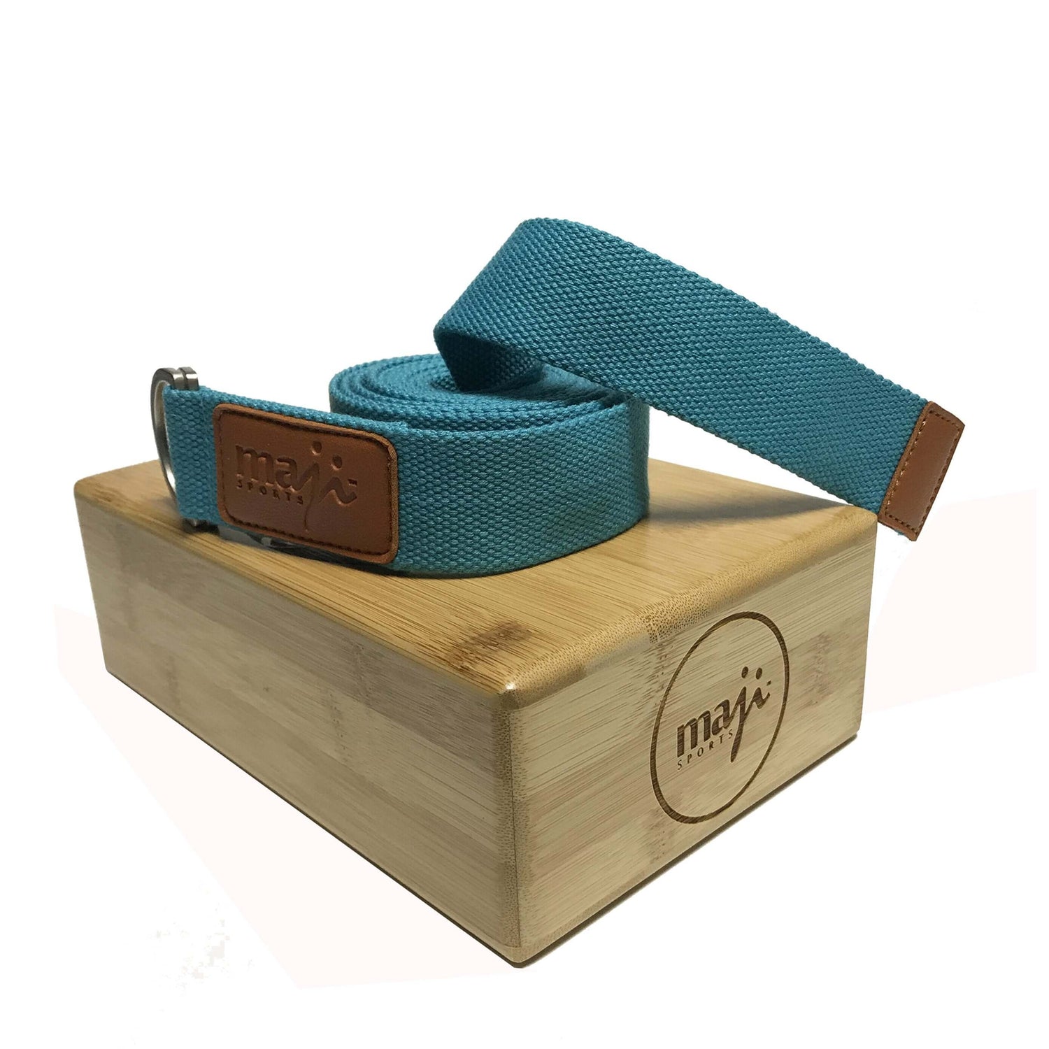 Bamboo Yoga Block &amp; Strap Combo