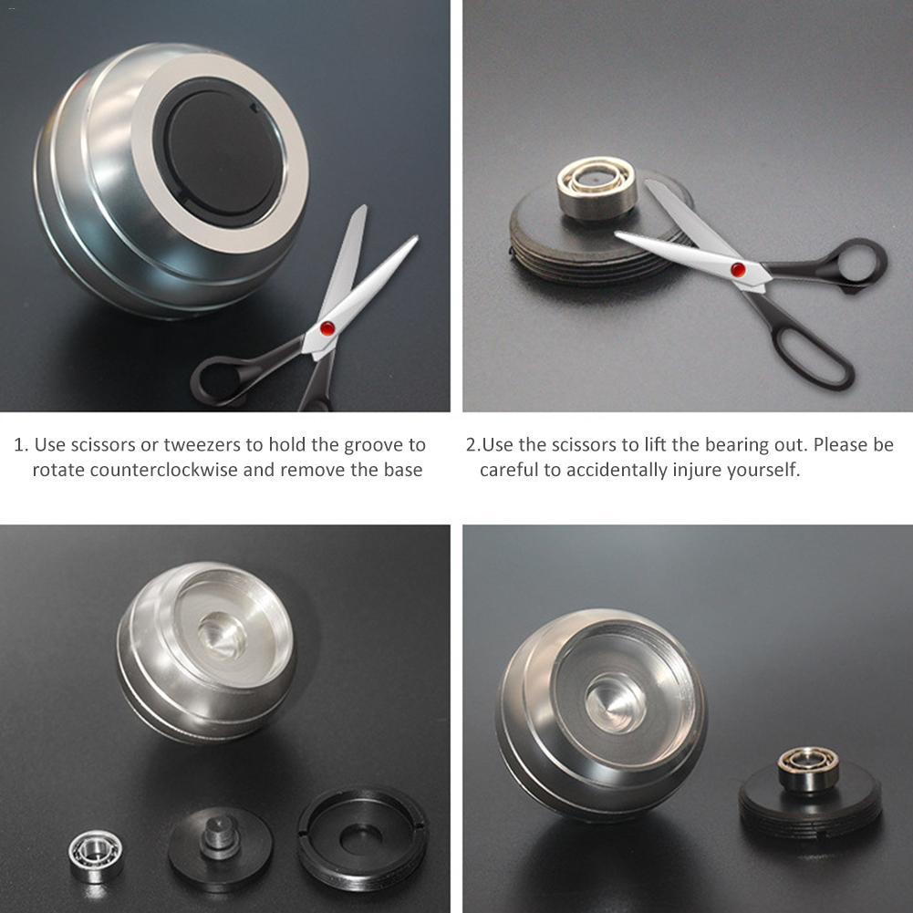 Desktop Decompression Rotating Spherical Gyroscope Kinetic Desk Toy Fidget Toy Optical Illusion Flowing Finger Toy For Children