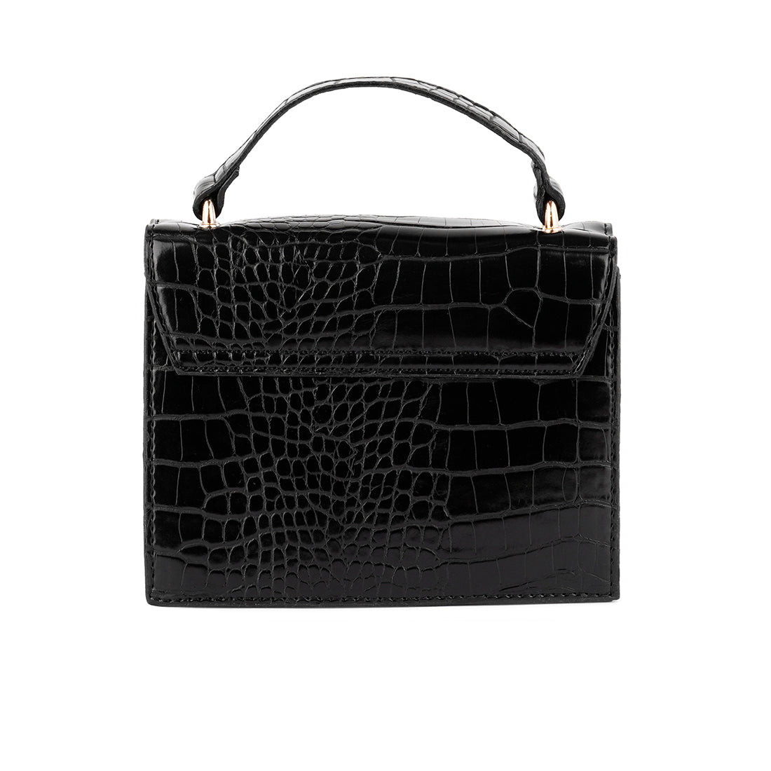 black multi strap mini clutch sling bag