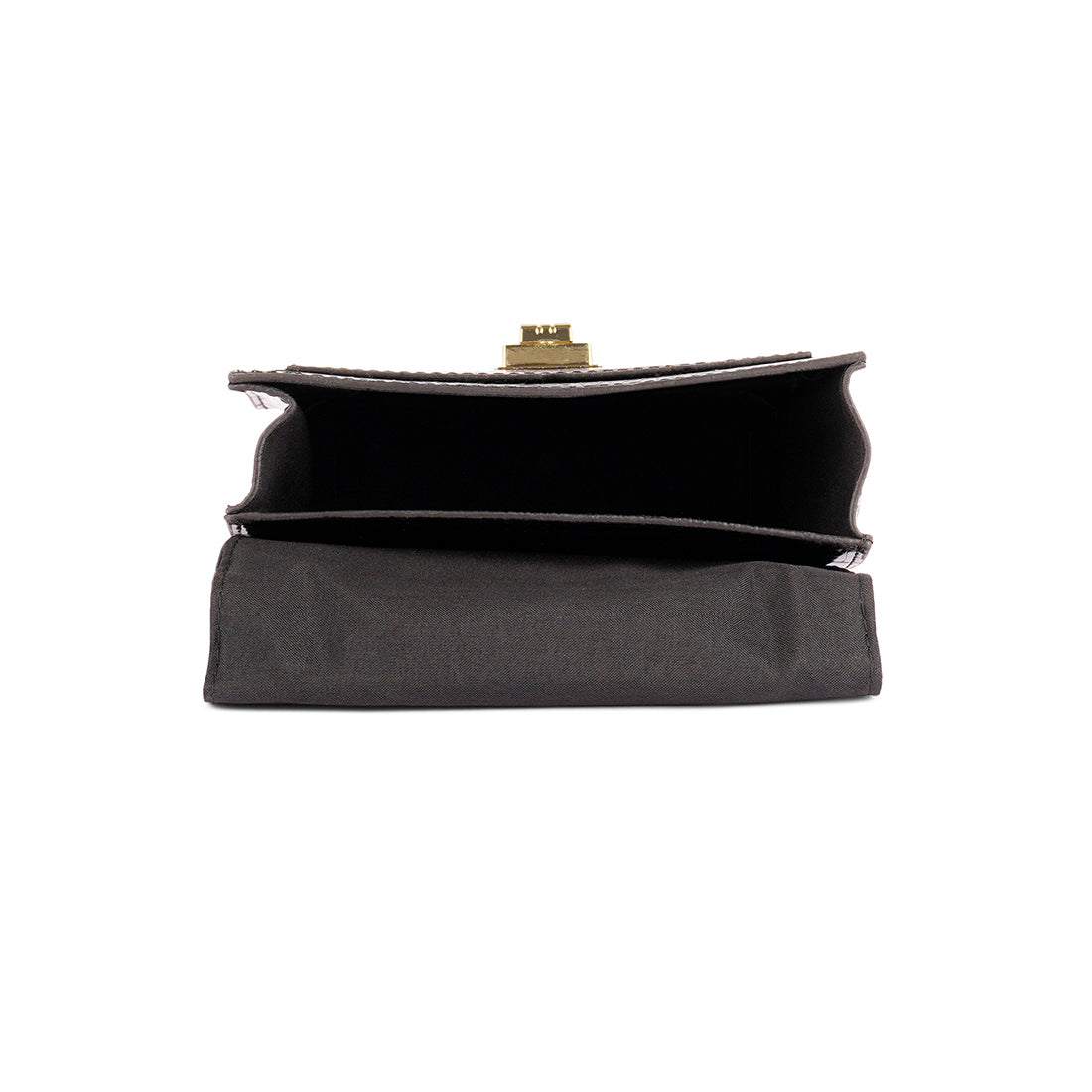 black multi strap mini clutch sling bag