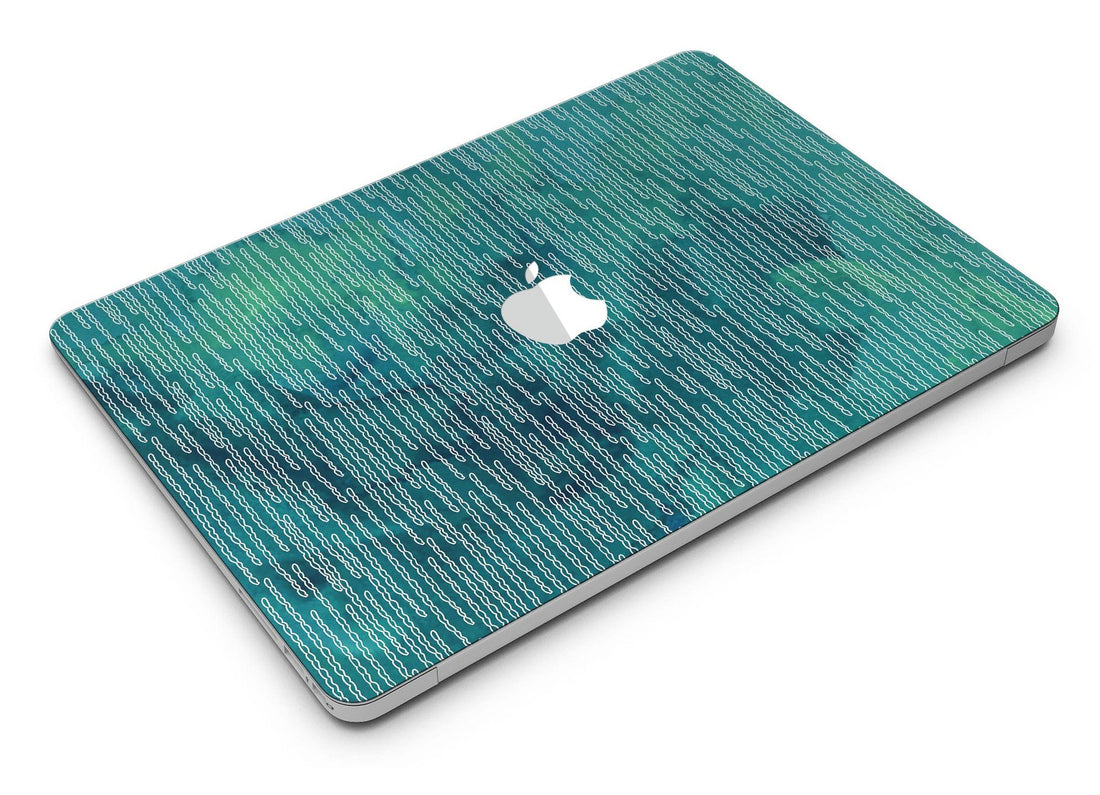 Blue-Green Watercolor Squiggles - MacBook Air Skin Kit