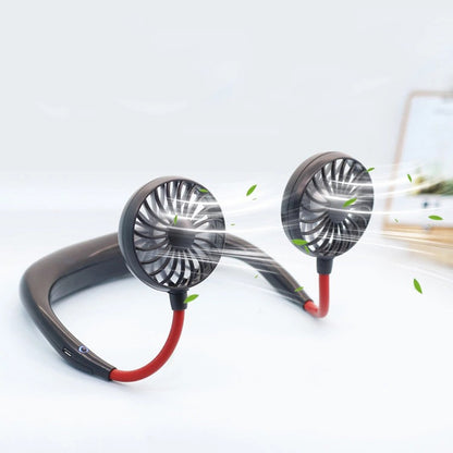 2000 mAre USB Portable Fan Hands-free Neck Fan Hanging Charging Mini Portable Sports Fans 3 gears Usb Air Conditioner