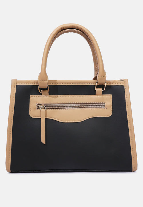 Color Block Tote Bag