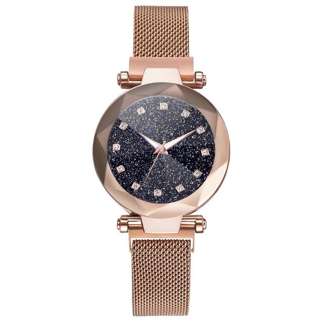 Ladies Magnetic Starry Sky Clock Luxury Women Watches Fashion Diamond Female Quartz Wristwatches Relogio Feminino Zegarek Damski