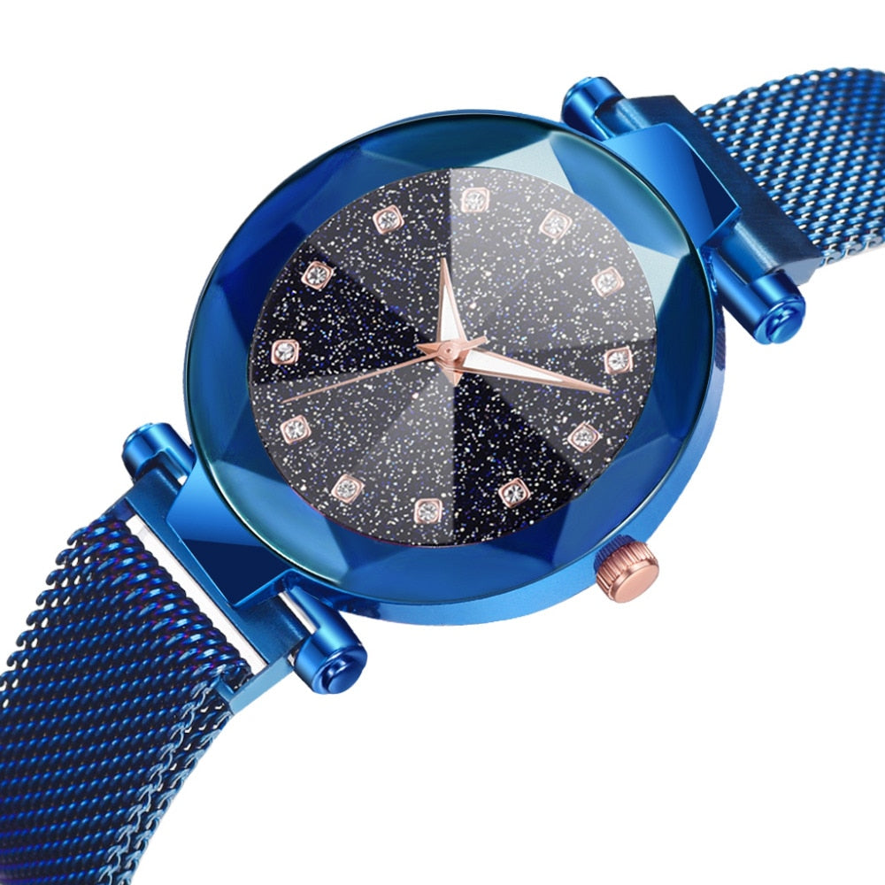 Ladies Magnetic Starry Sky Clock Luxury Women Watches Fashion Diamond Female Quartz Wristwatches Relogio Feminino Zegarek Damski