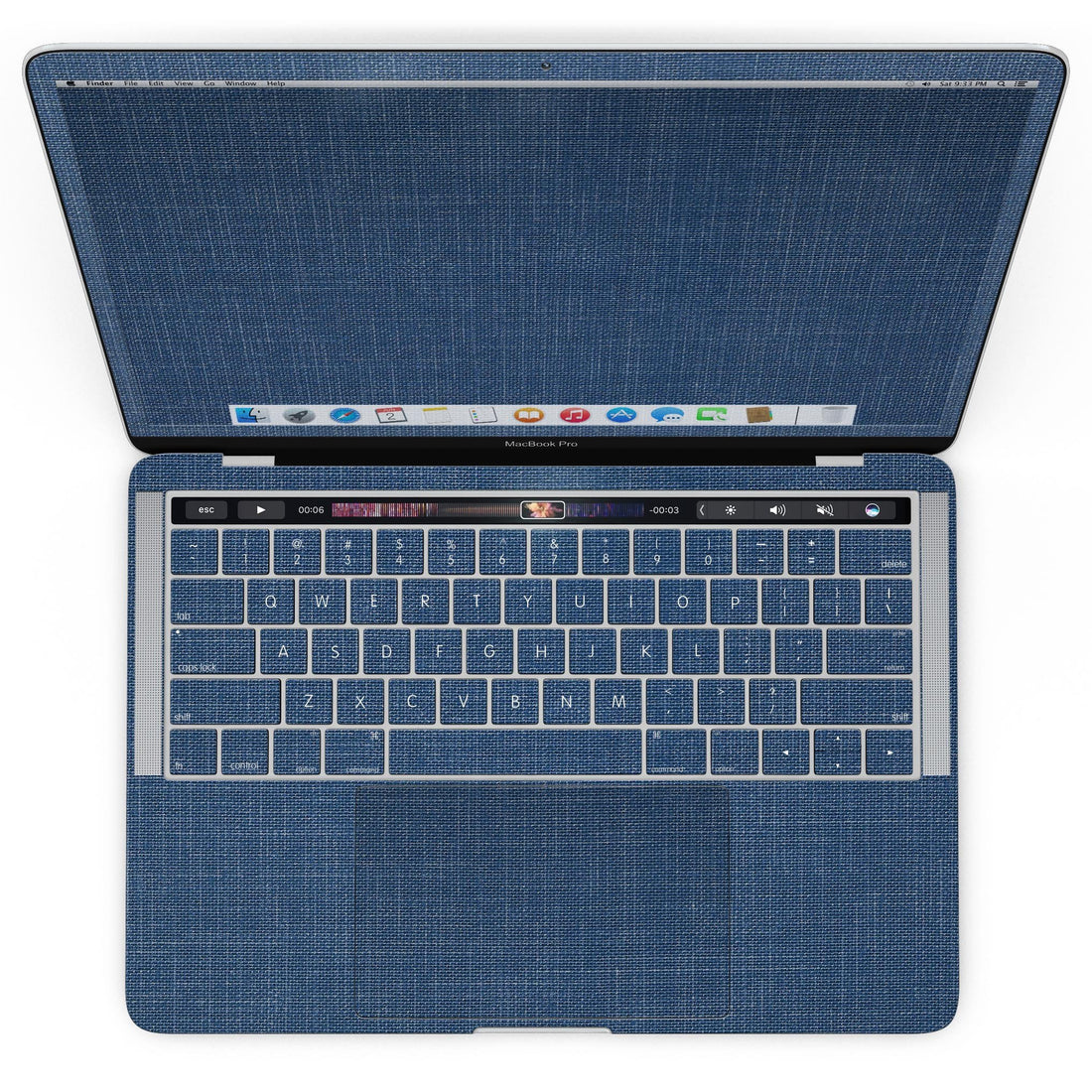 Deep Blue Sea Fabric - MacBook Pro with Touch Bar Skin Kit