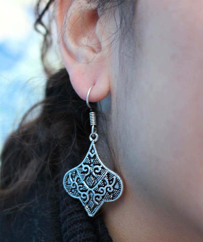 Silver Ethnic Earrings