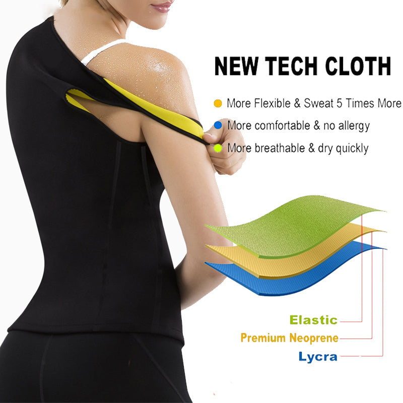 Plus Size Neoprene Sweat Sauna Body Shapers Vest Waist Trainer Slimming Vest Shapewear Weight Loss Waist Shaper Corset