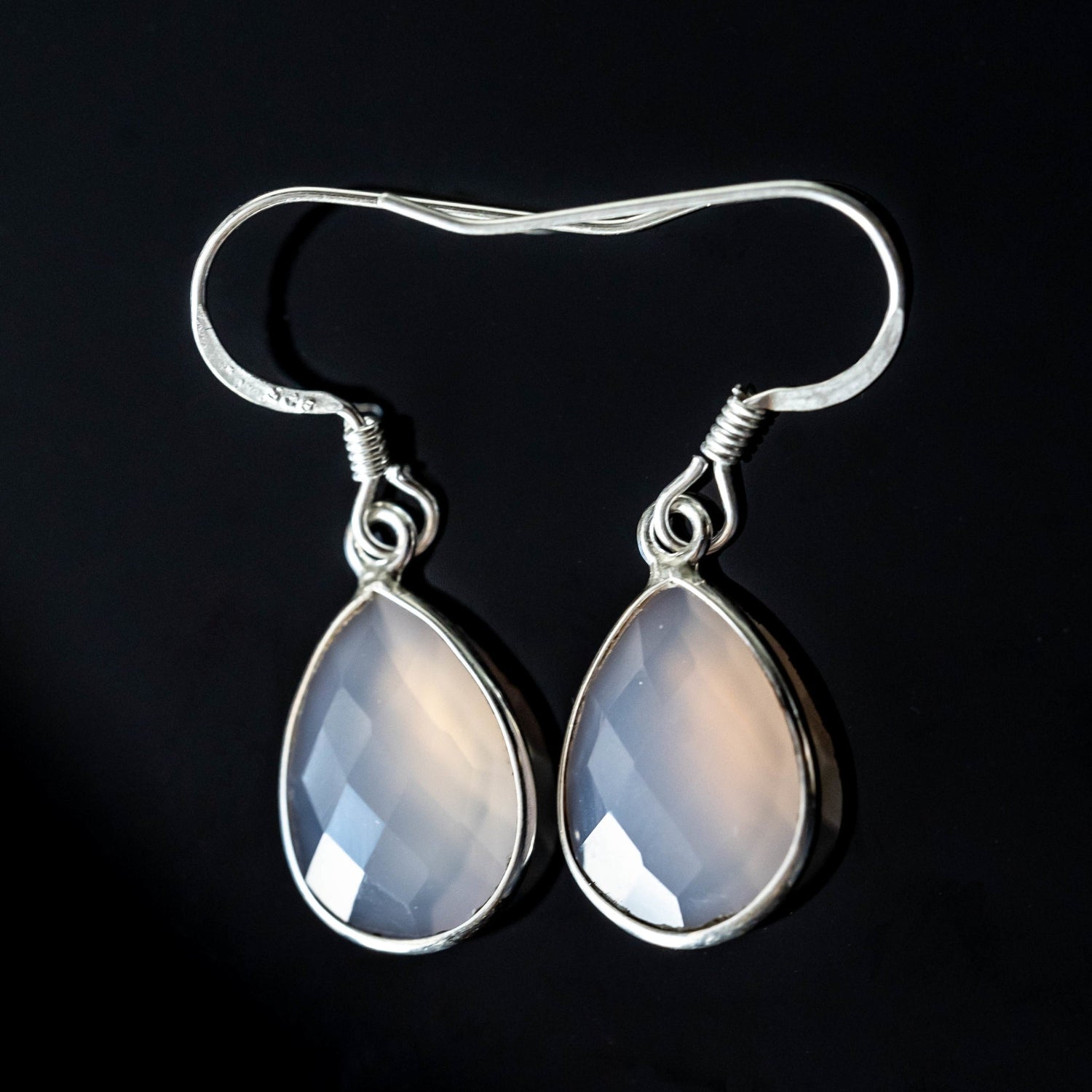 Emilia Chalcedony Tear-Drop Earrings