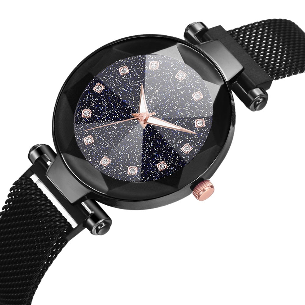 Ladies Magnetic Starry Sky Clock Luxury Women Watches Fashion Diamond Female Quartz Wristwatches Relogio Feminino Zegarek Damski