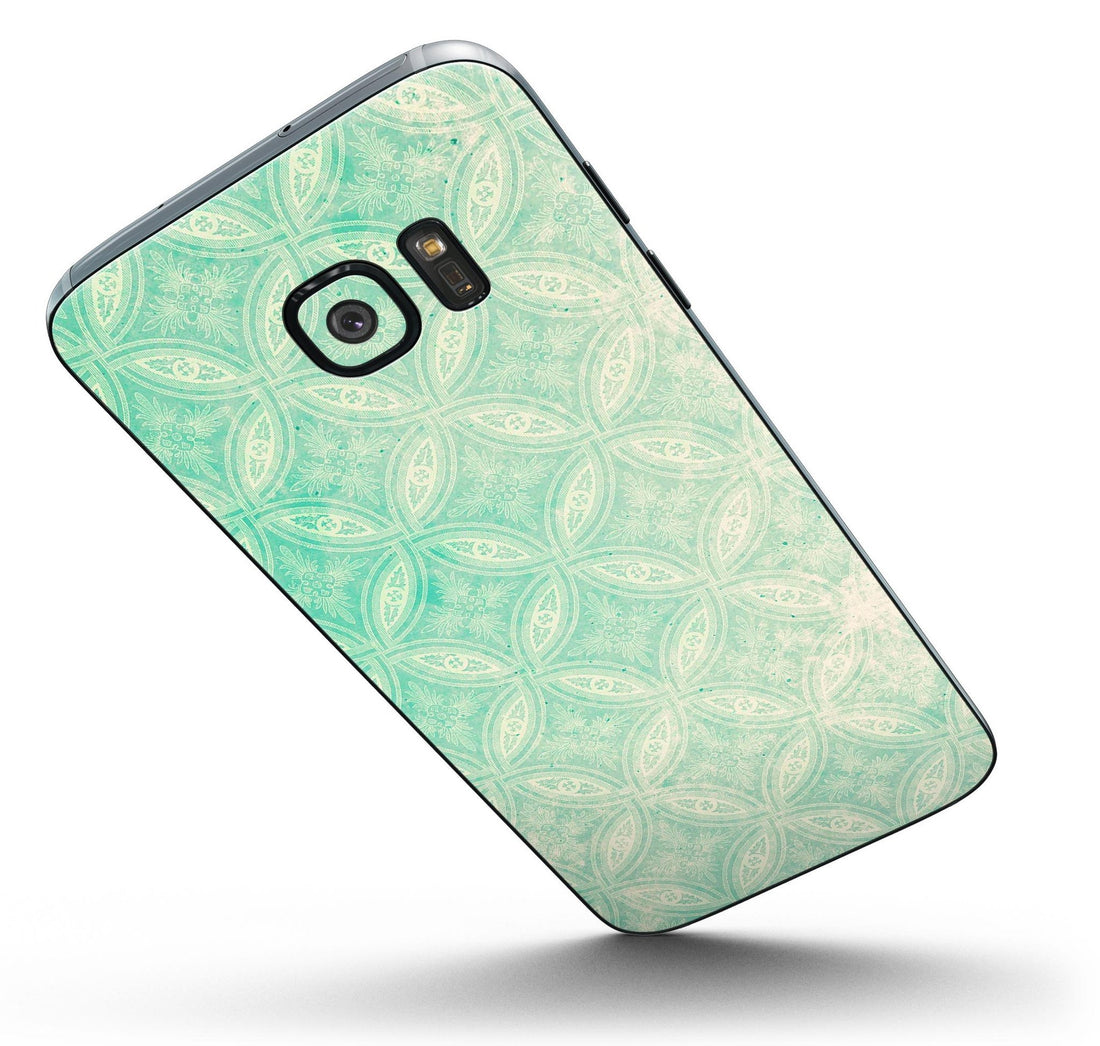 Faded Teal Overlapping Circles - Full Body Skin-Kit for the Samsung