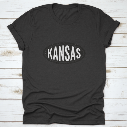 Simple Abstract And Flat Graphic Design Of A State: Kansas The